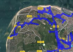 Cartographie haut débit réseaux Arcachon