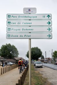 Photo jalonnement piste cyclable La Teste